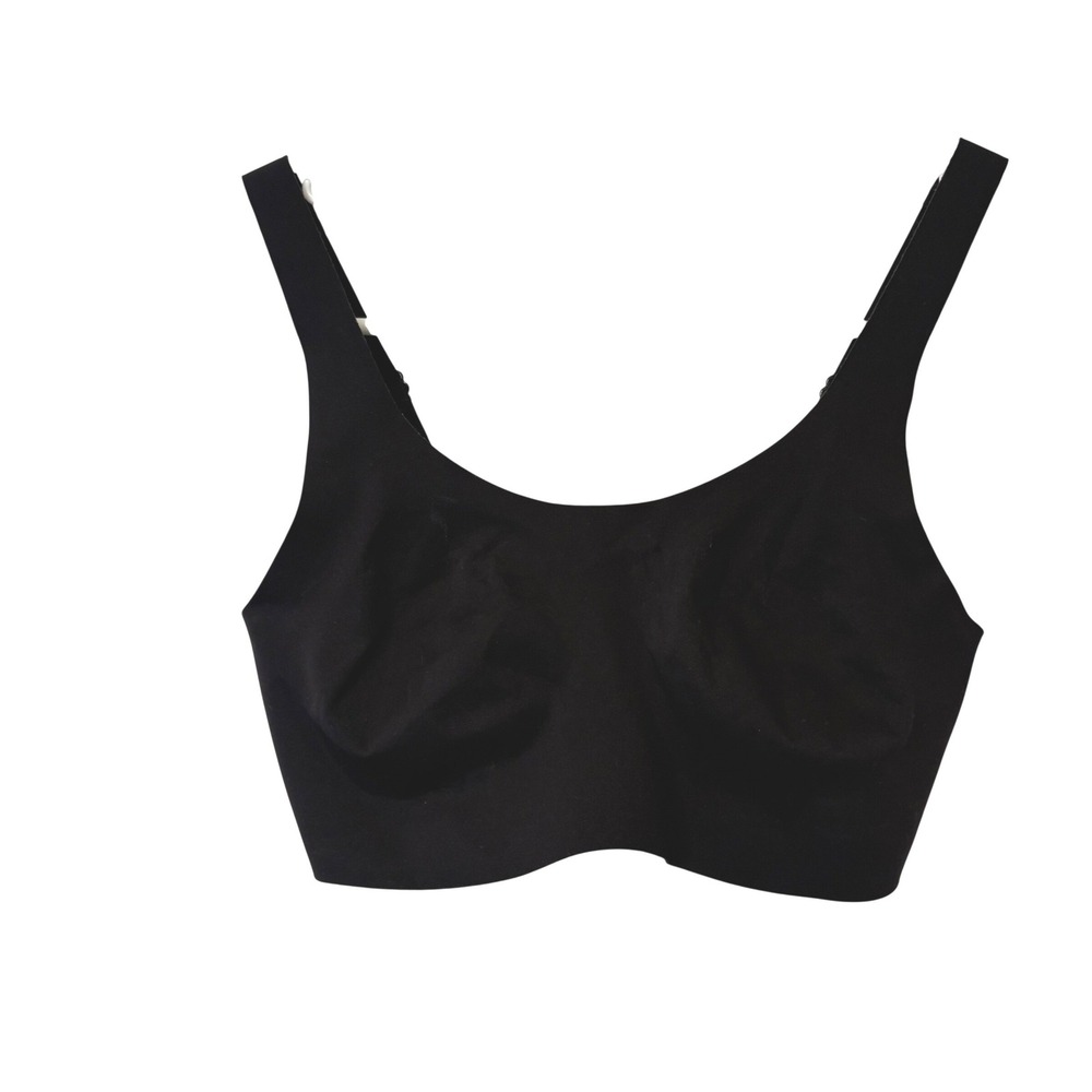 Knix Pullover TShirt Bra Womens XS Black Seamless Wireless‎ Adjustable Straps